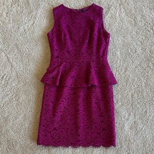 Cynthia Steffe Fuchsia Lace Midi Dress